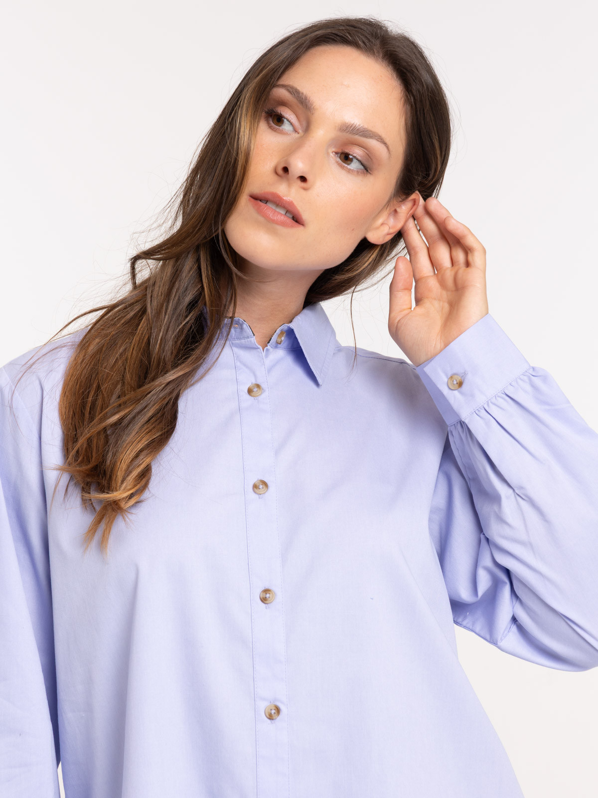 Chemise bleue lavande femme