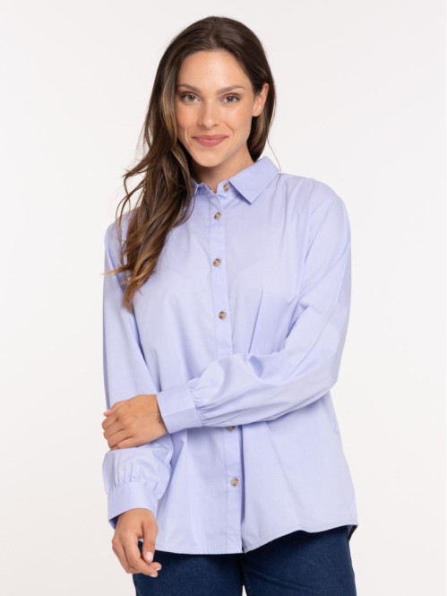 Chemise bleue lavande femme