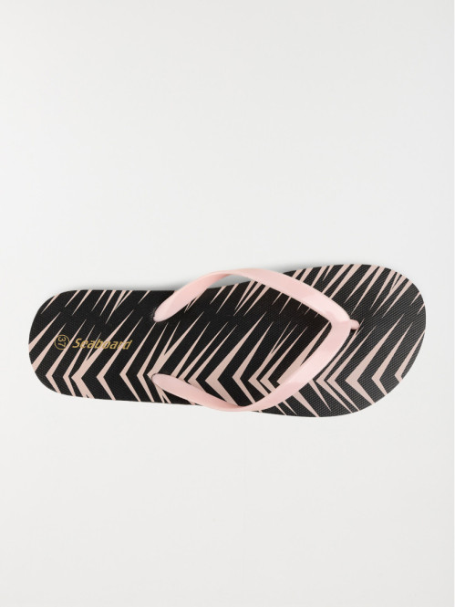 Tong noire imprimée femme (37-42) Tong noire imprimée femme (37-42)