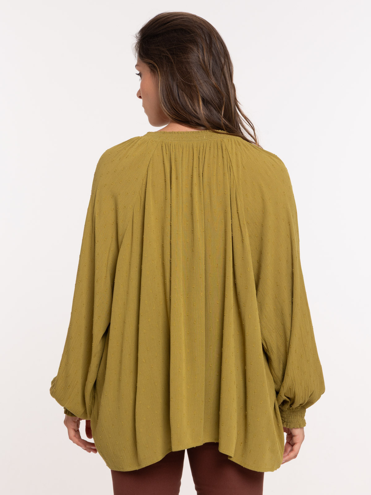 Blouse manche longue fluide femme