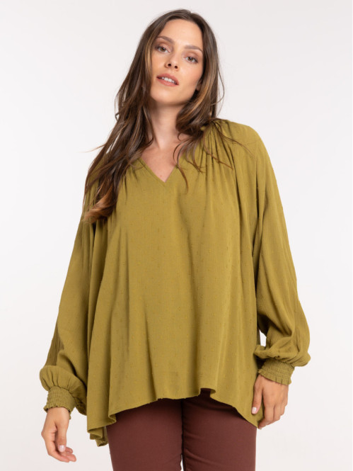 Blouse manche longue fluide...