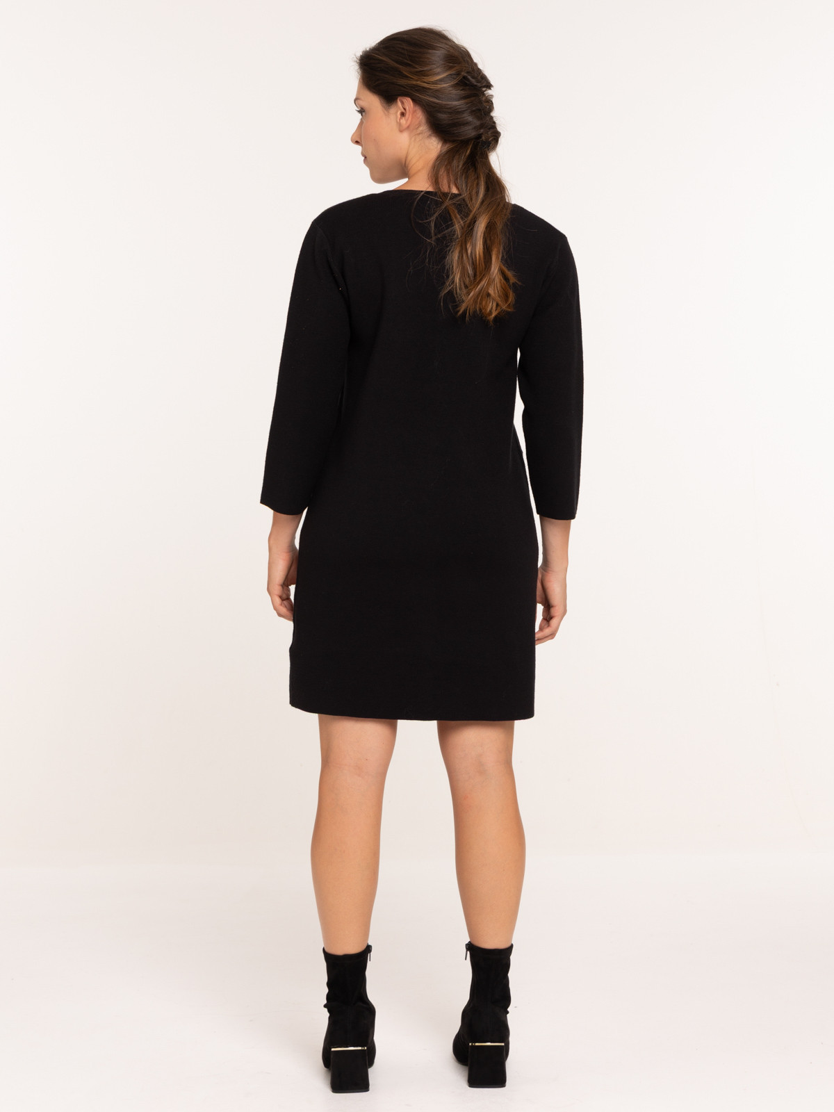 Robe pull noire femme