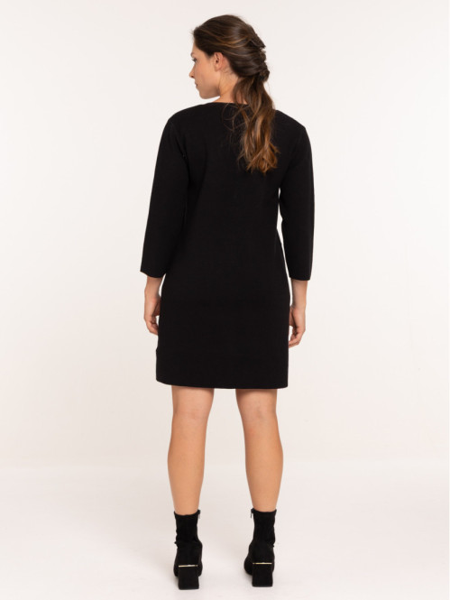 Robe pull noire femme