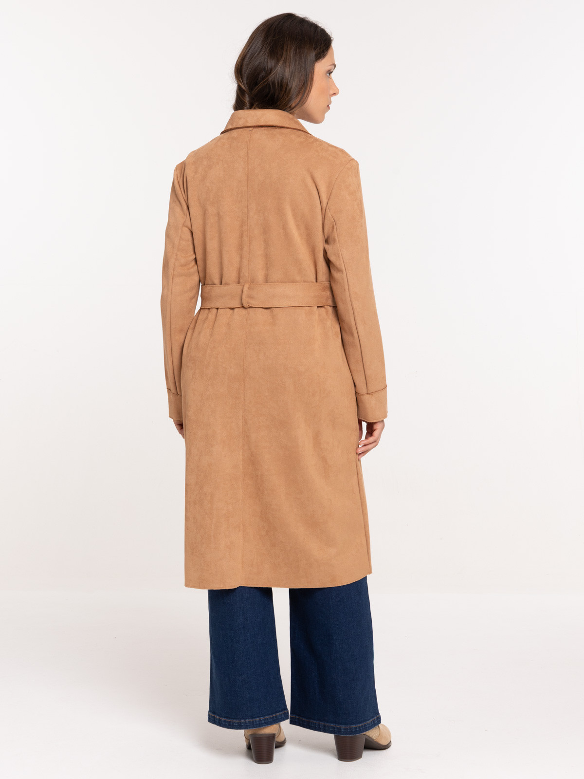 Trench suédine femme