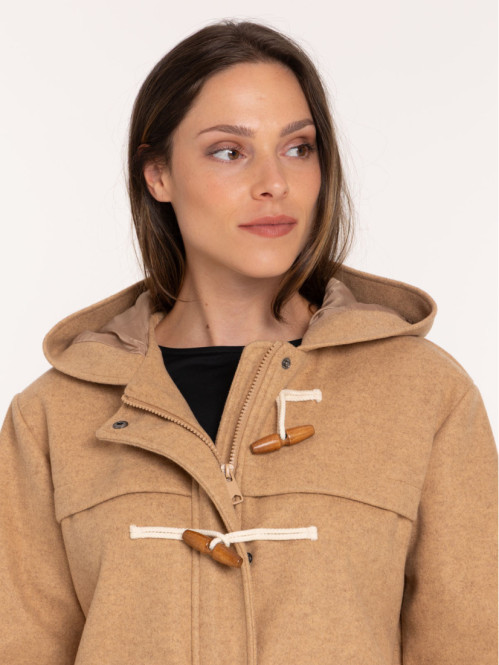 Duffle-coat camel femme
