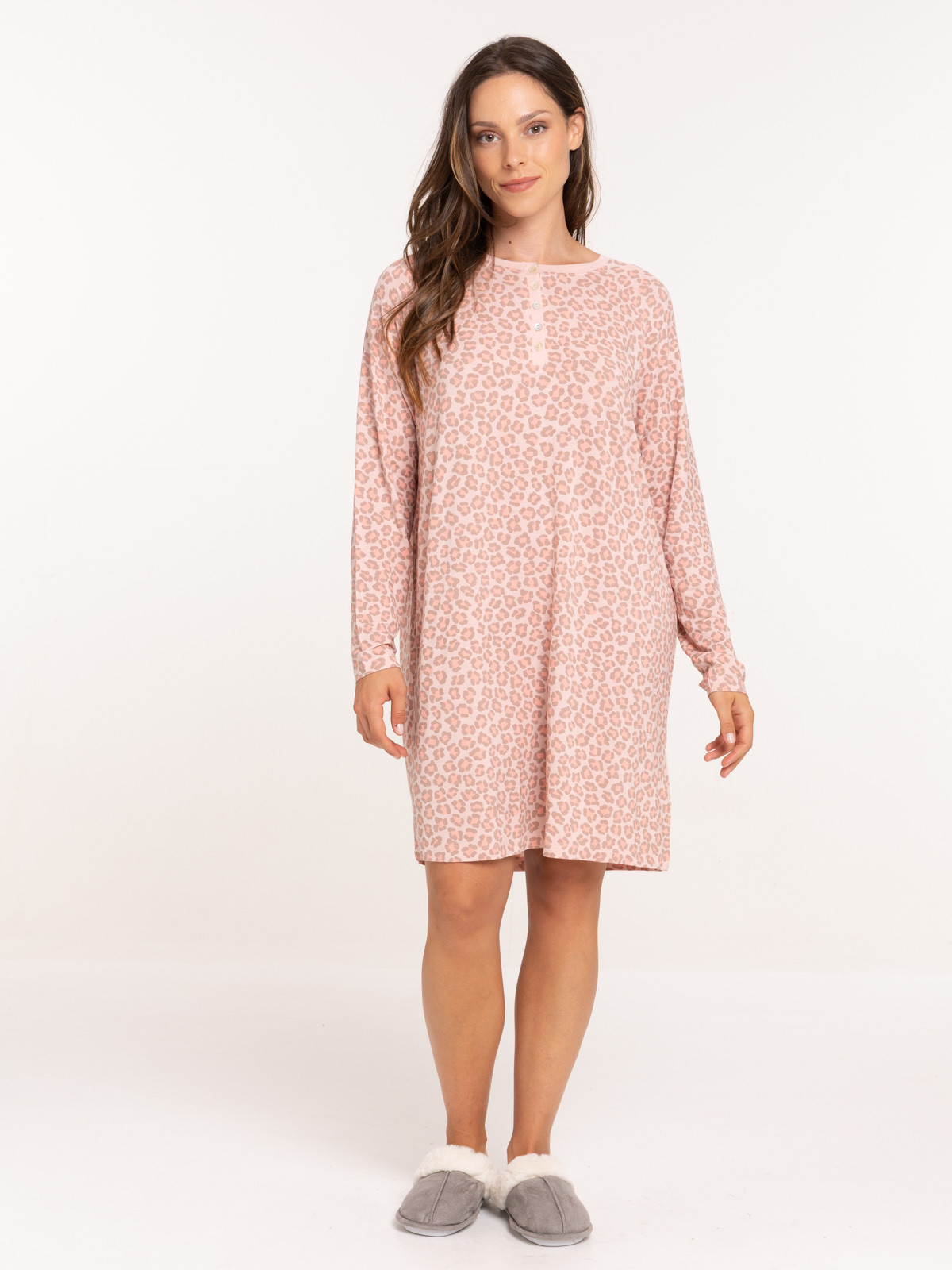 Chemise de nuit léopard femme