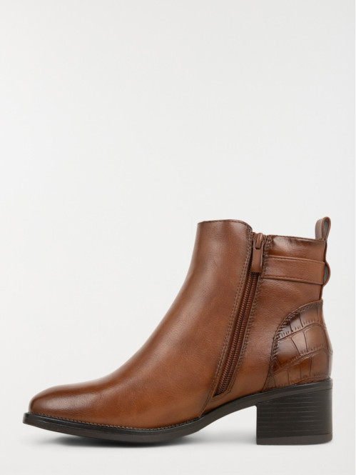 Bottines zippées à talon...