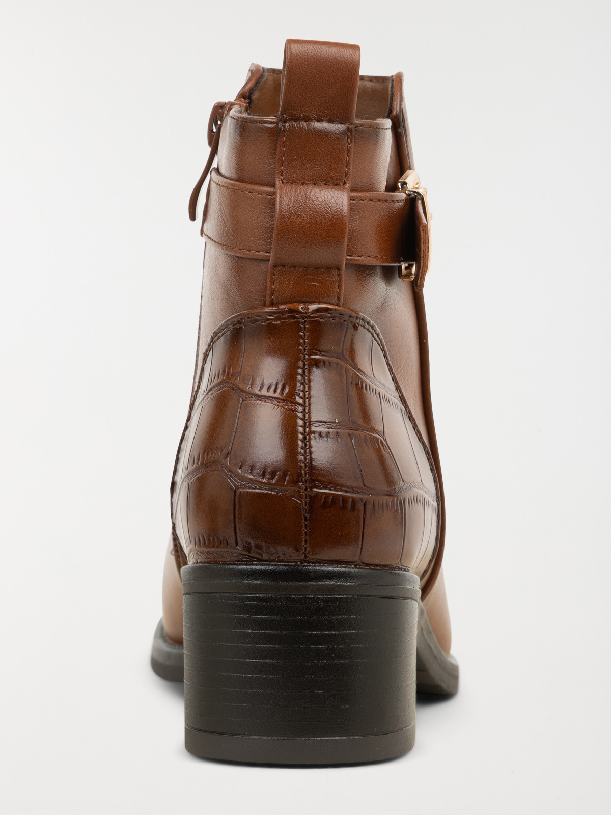 Bottines zippées à talon femme (36-41)