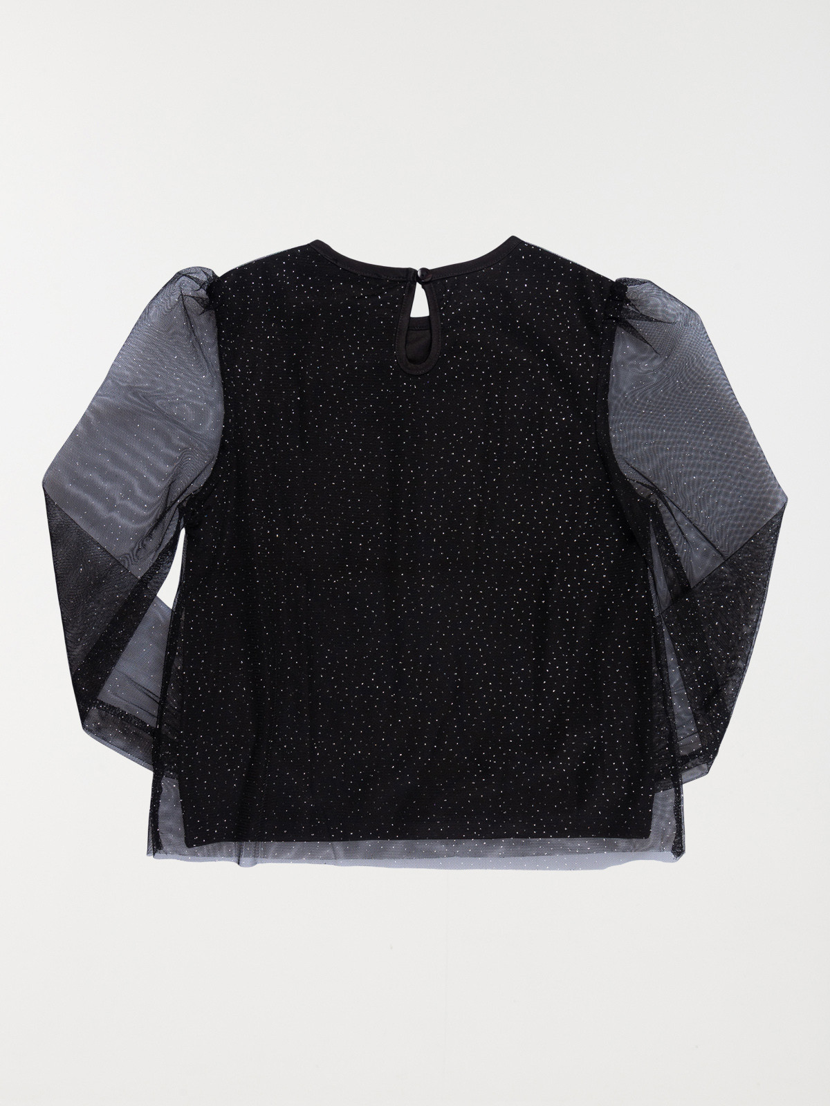 Tee-shirt noir pois dorés fille (3-12A)