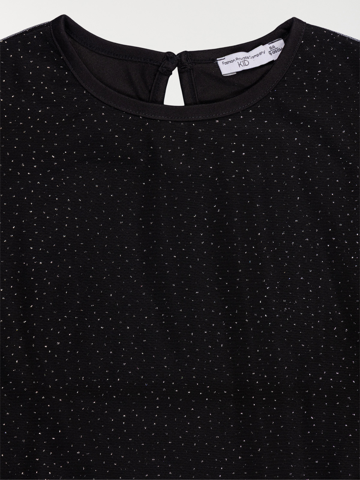 Tee-shirt noir pois dorés fille (3-12A)