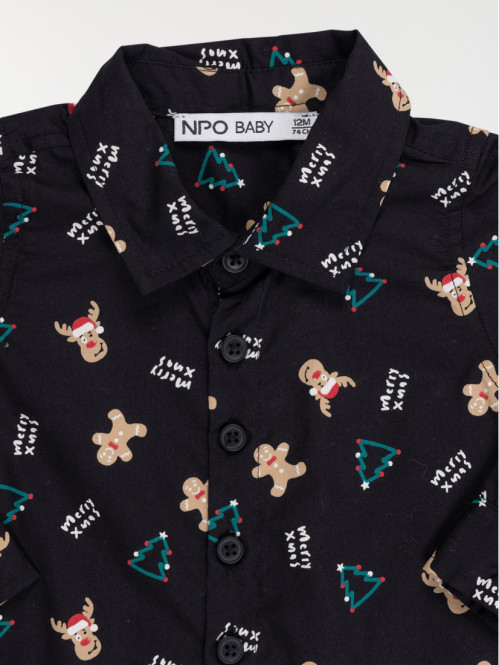 Chemise de Noël imprimée...