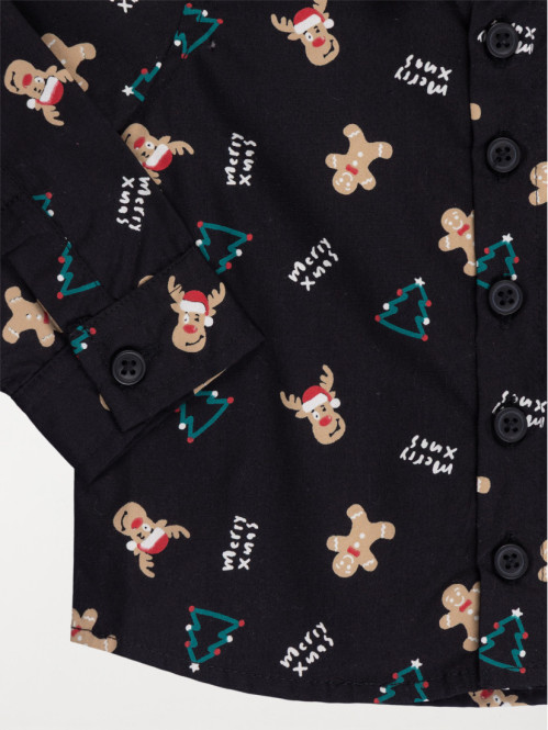 Chemise de Noël imprimée...