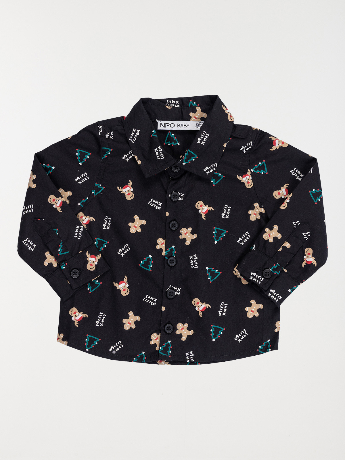 Chemise de Noël imprimée garçon (6-36M)