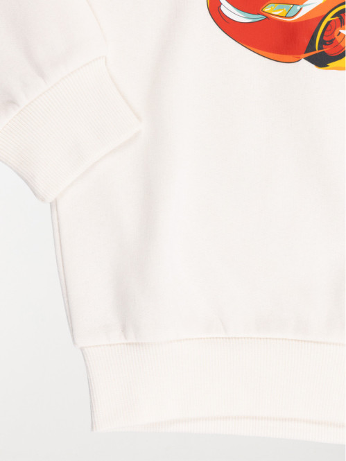 Sweat CARS écru garçon (4-10A)