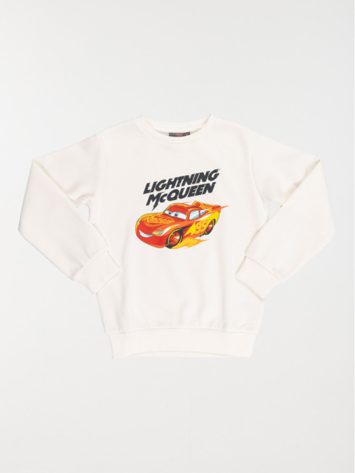 Sweat CARS écru garçon (4-10A)