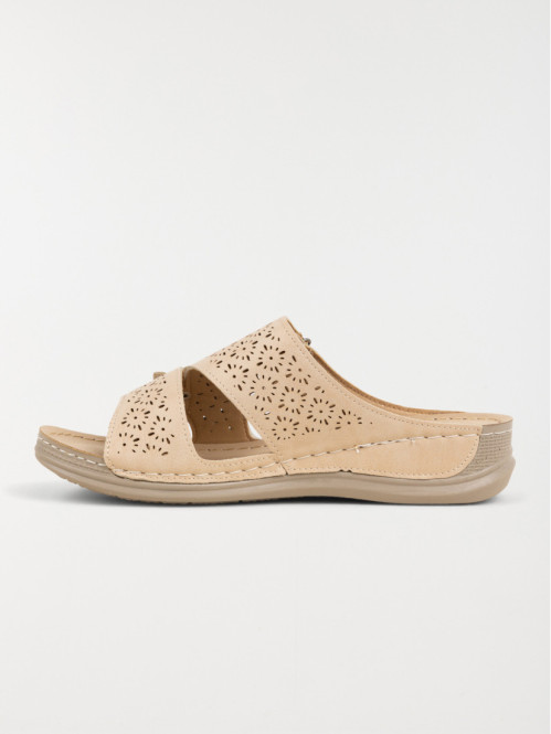 Mule confort beige femme (36-41)