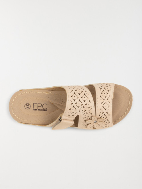 Mule confort beige femme (36-41)