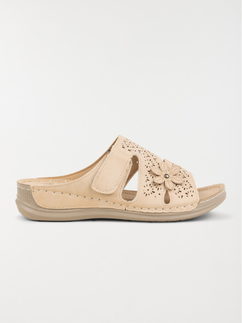 Mule confort beige femme (36-41)