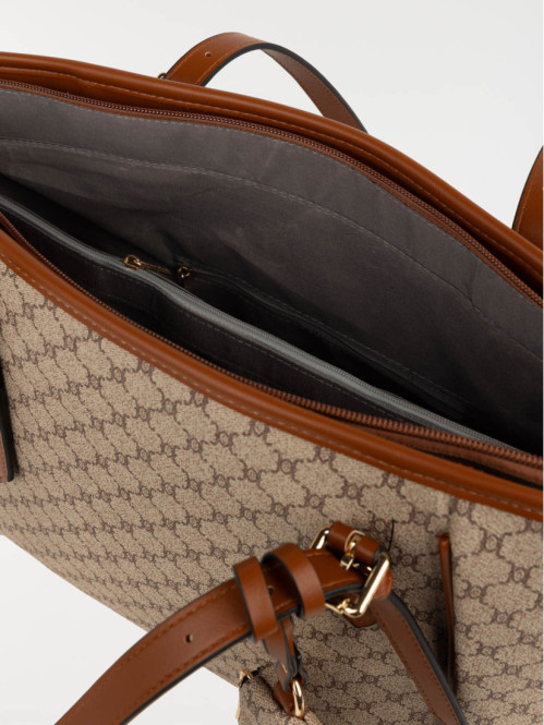 Sac imprimé avec porte-monnaie femme 