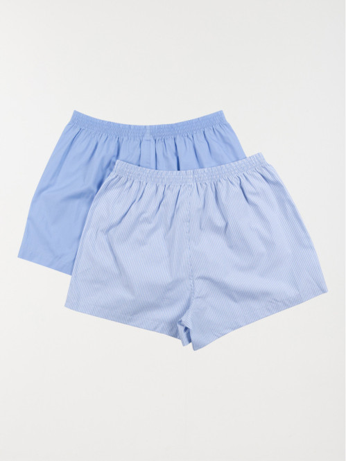 Lot de 2 caleçons coloris bleu