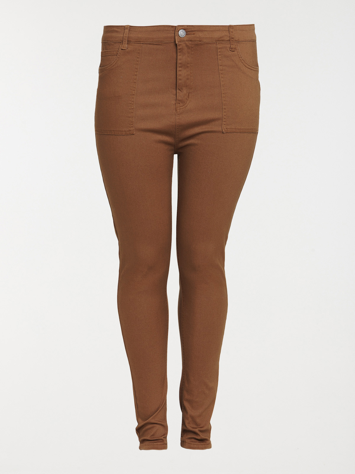 Pantalon camel foncé grande taille femme