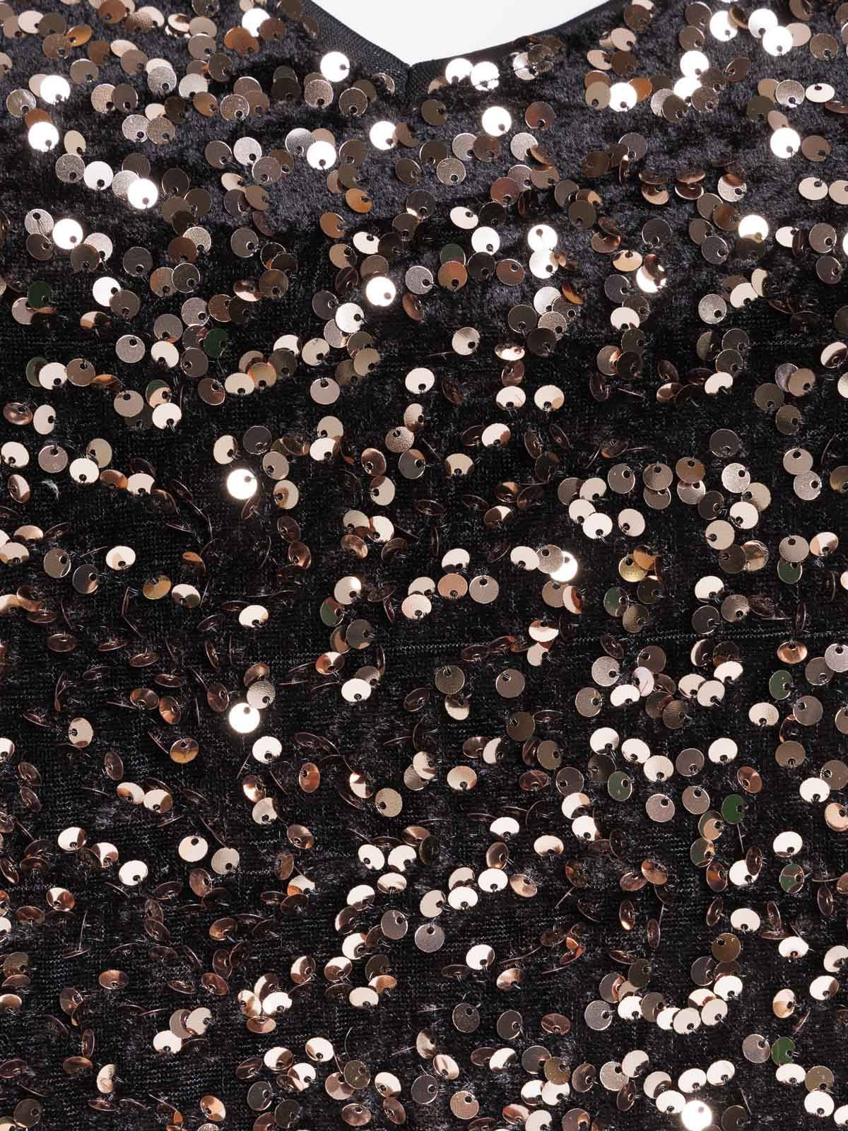 Top noir sequins grande taille femme Top noir sequins grande taille femme