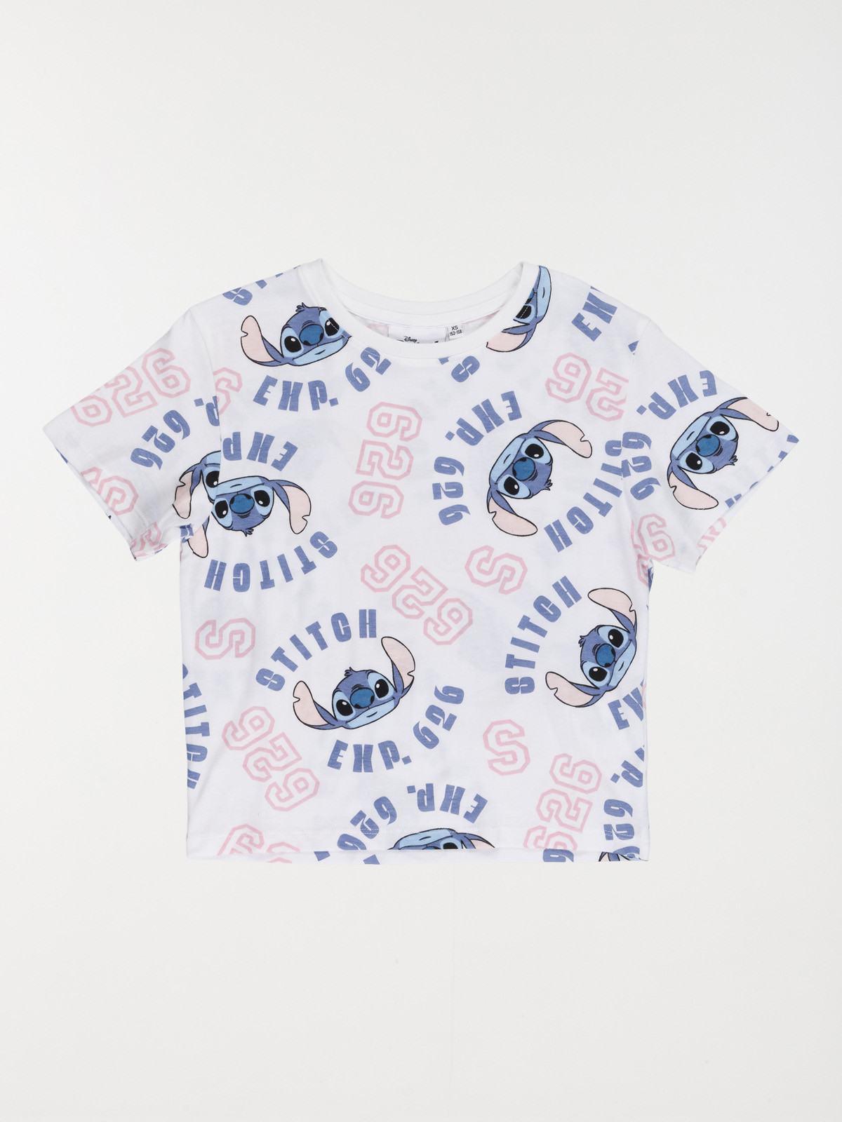 Tee-shirt Stitch blanc fille (XXS-M) Tee-shirt Stitch blanc fille (XXS-M)