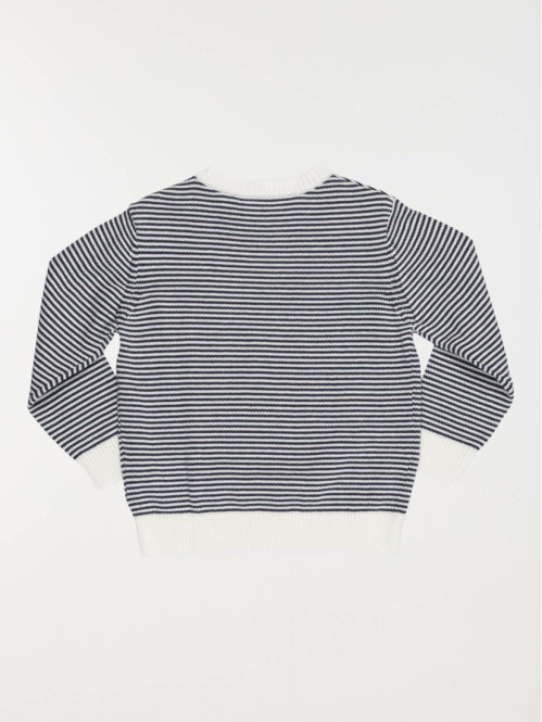 Pull rayé marine garçon...