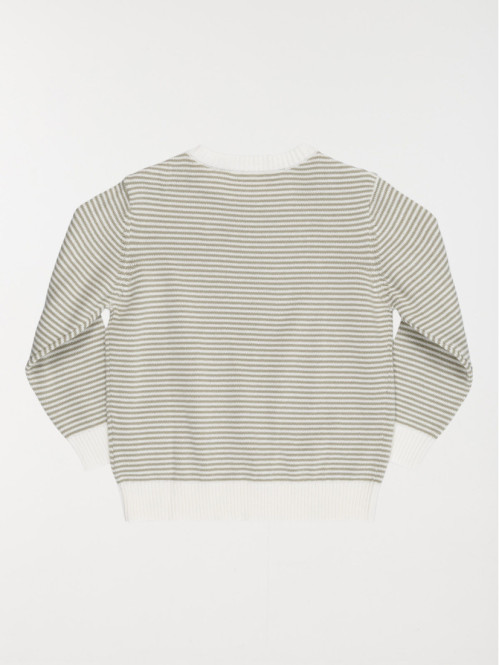 Pull rayé mousse clair...