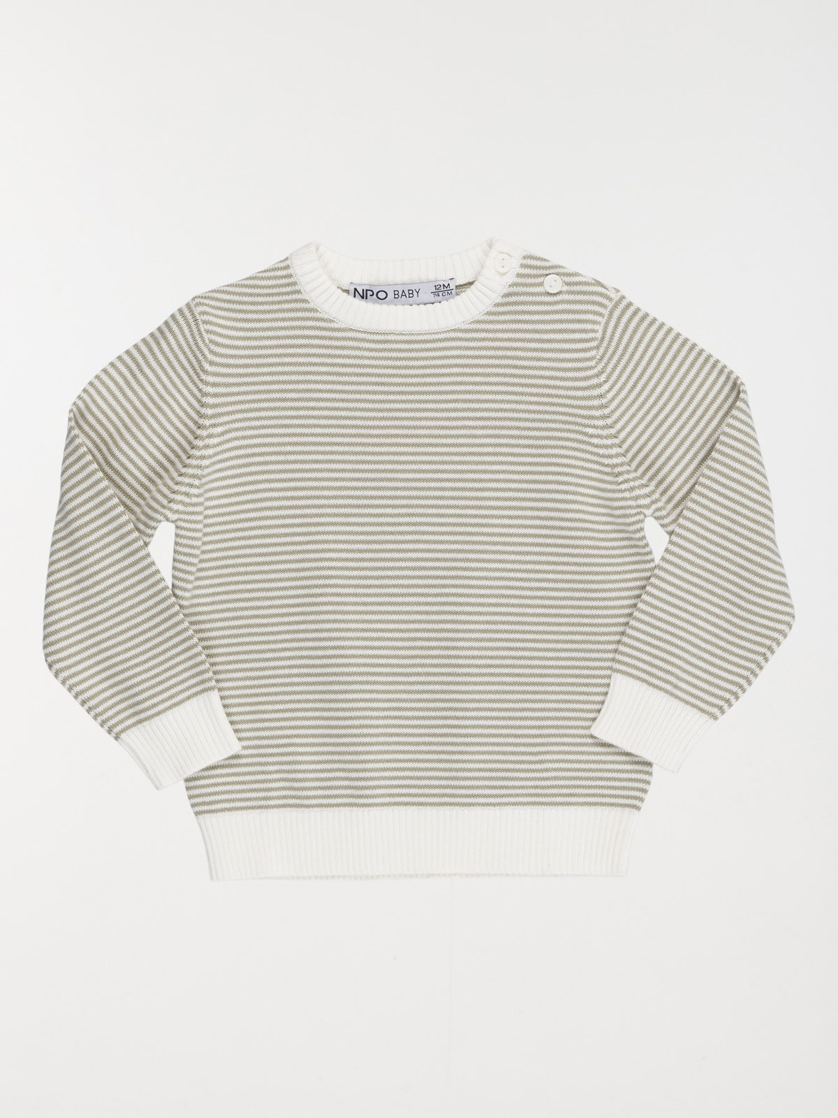 Pull rayé mousse clair garçon (3-36M)