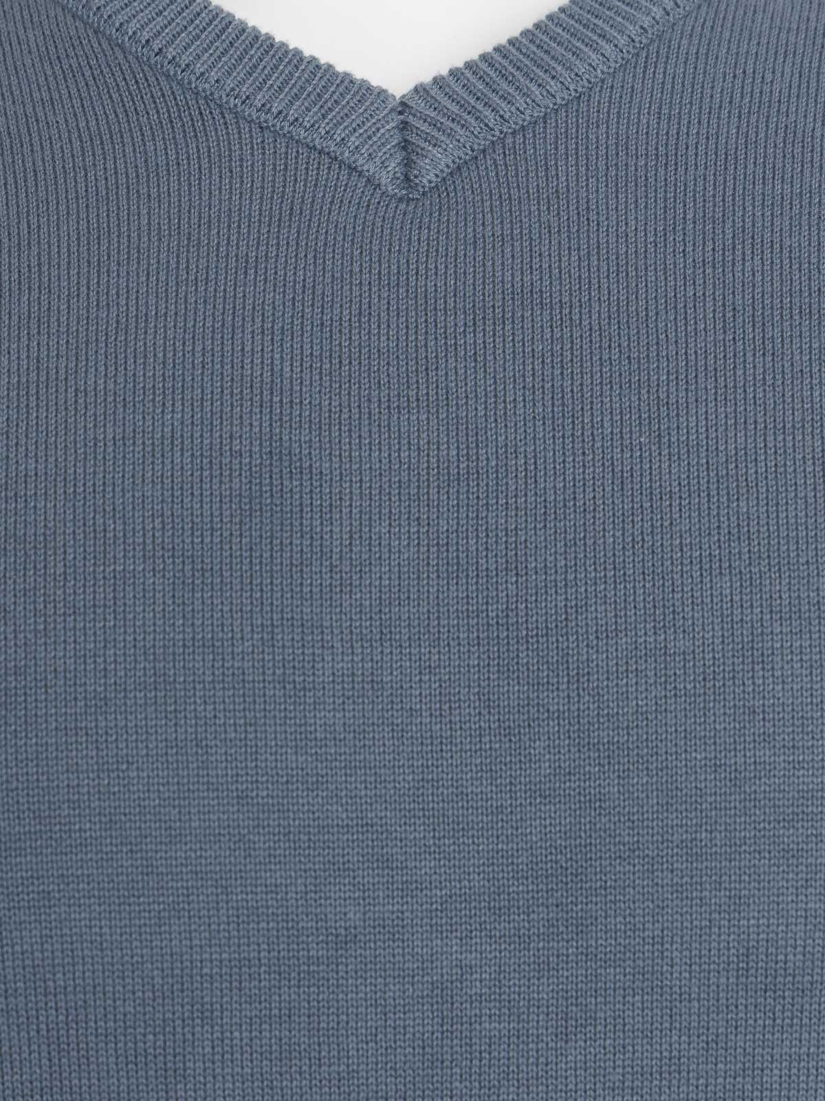 Pull col V grande taille homme