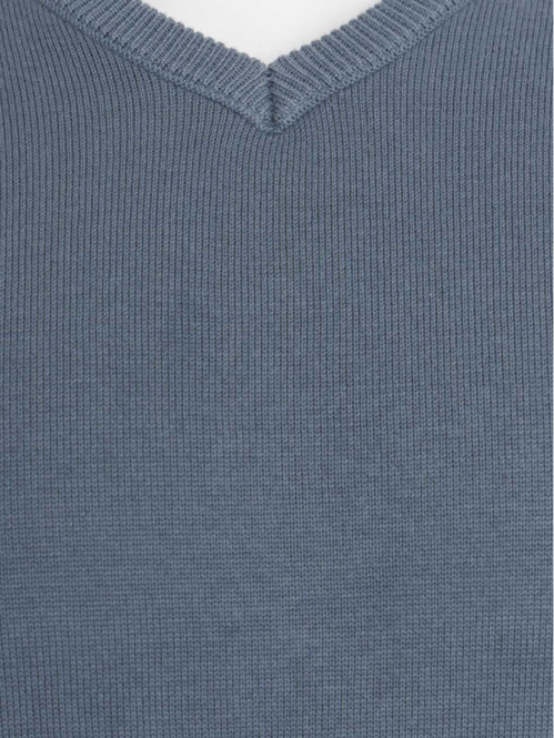 Pull col V grande taille homme