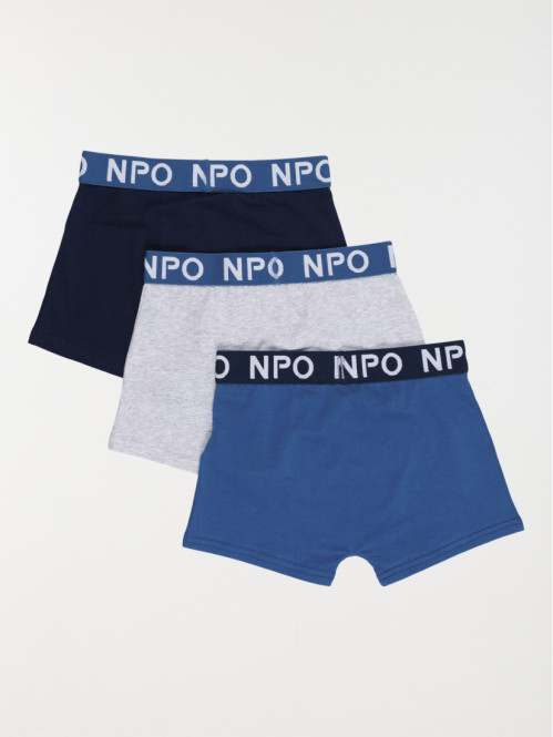 Lot de 3 boxers uni garçon