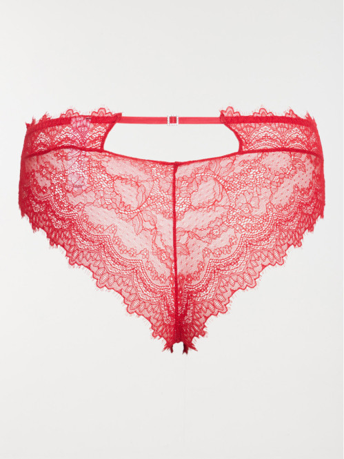 Tanga dentelle rouge grande...