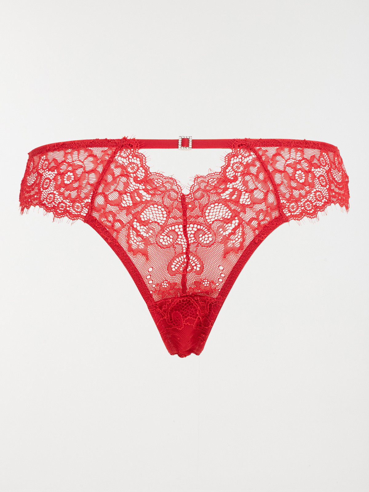 Tanga dentelle rouge femme (S-L)
