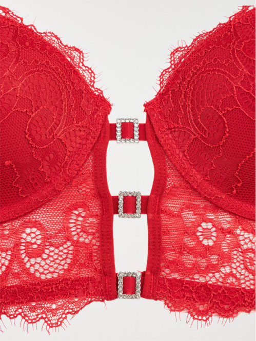 Bustier dentelle rouge...