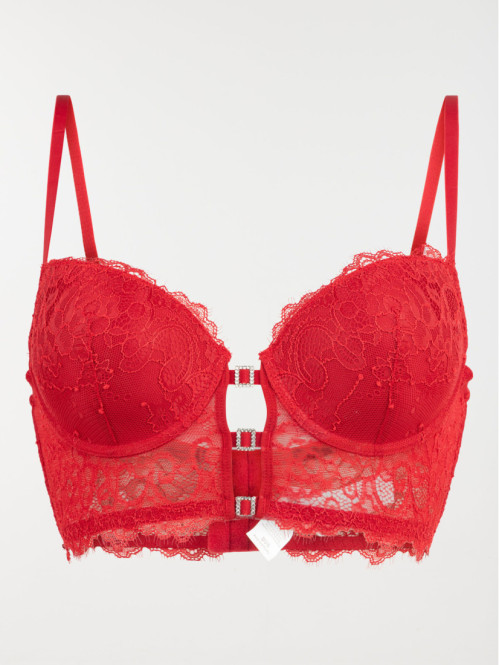 Bustier dentelle rouge...