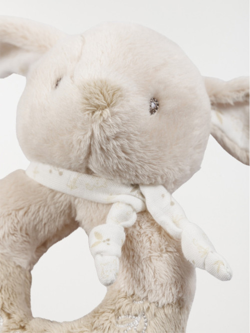 Hochet peluche lapin 16 cm