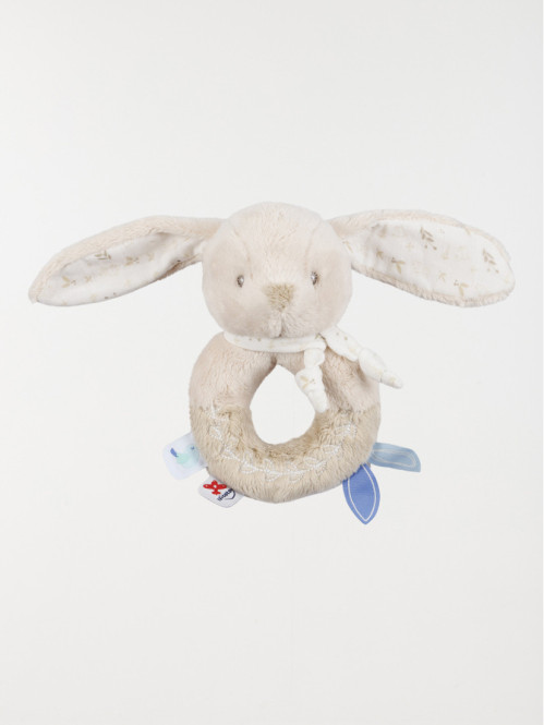 Hochet peluche lapin 16 cm