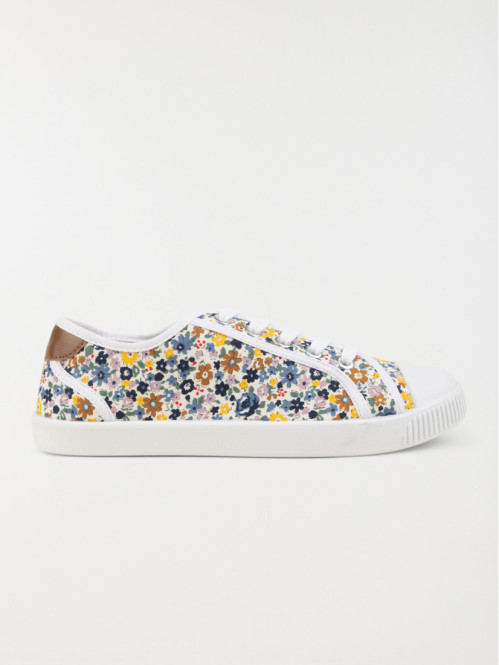 Tennis bleues motif floral femme (36-41)