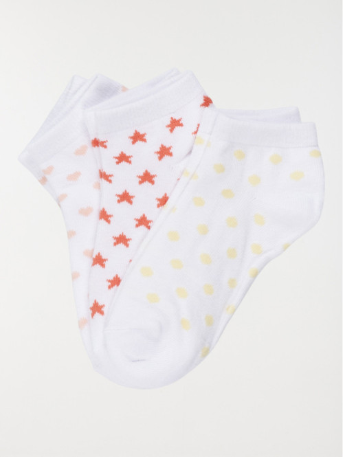 Lot 3 paires chaussettes fille