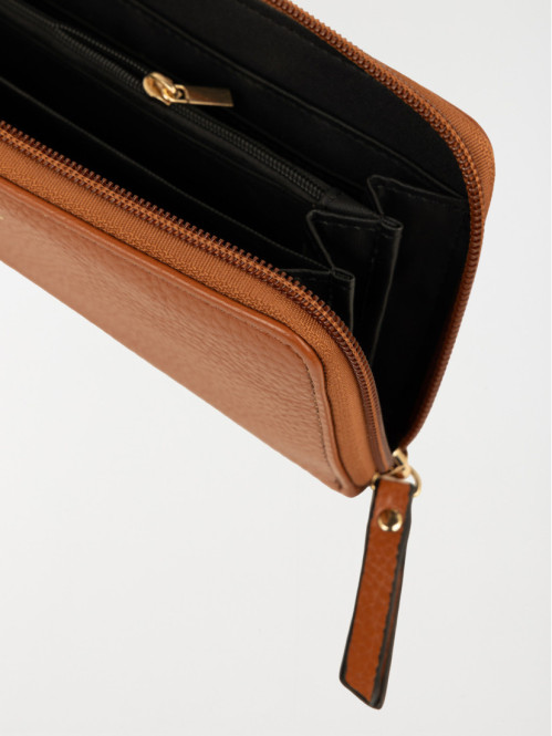 Portefeuille coloris uni femme