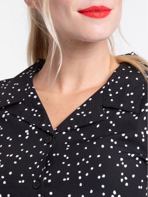 Chemise col pyjama femme