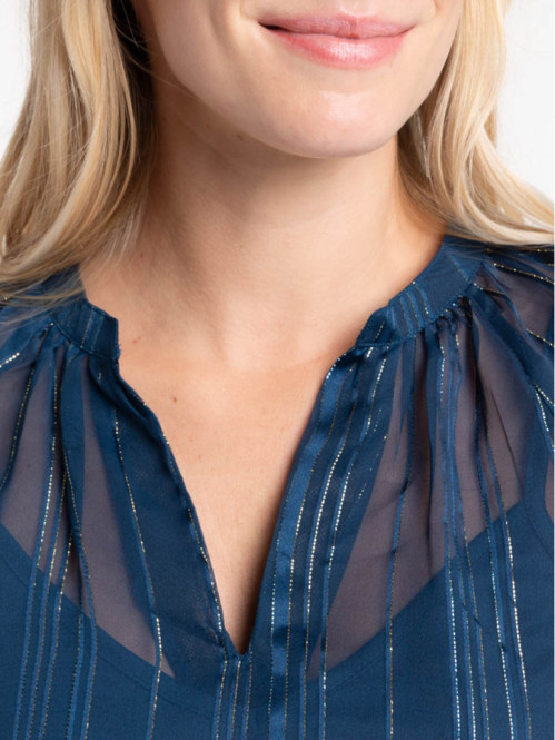 Blouse voile coloris...