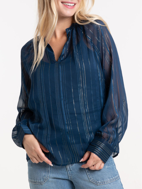 Blouse voile coloris...
