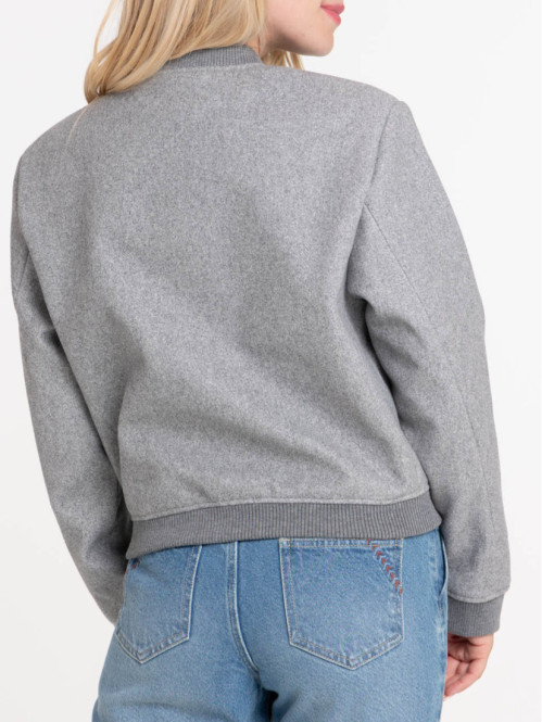 Teddy gris chiné femme