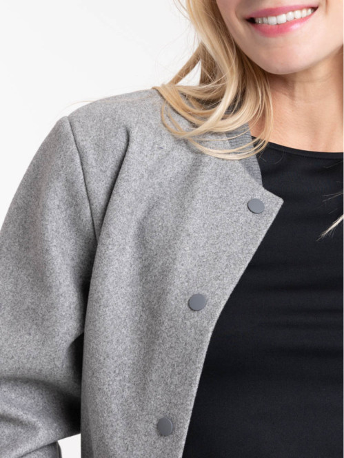 Teddy gris chiné femme