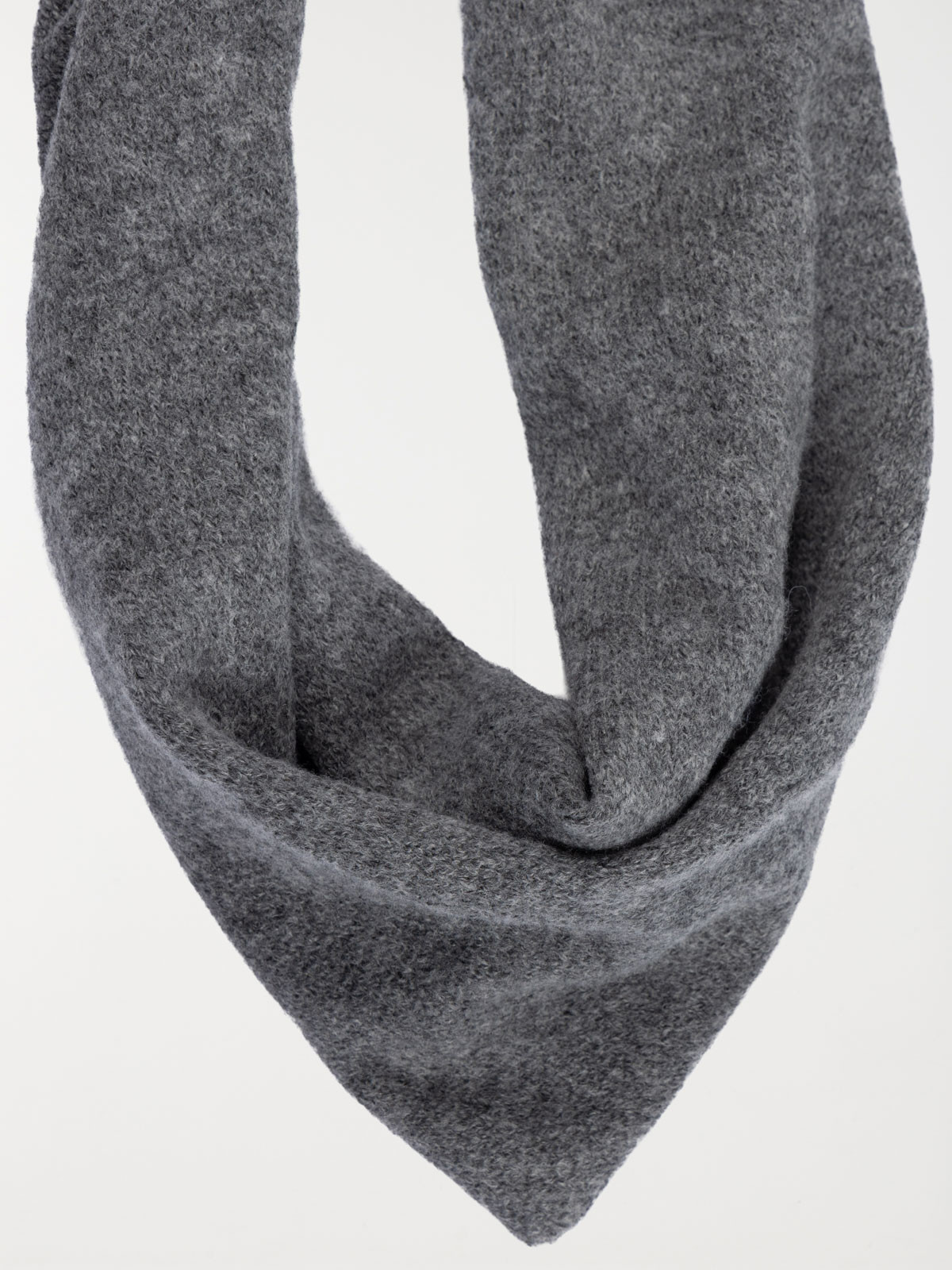 Echarpe triangle gris chiné moyen femme