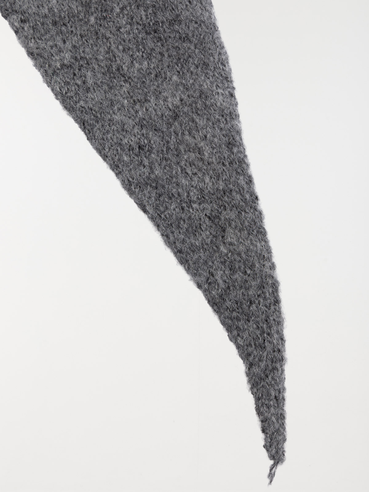 Echarpe triangle gris chiné moyen femme