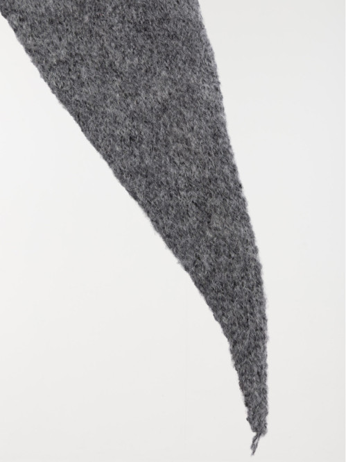 Echarpe triangle gris chiné...